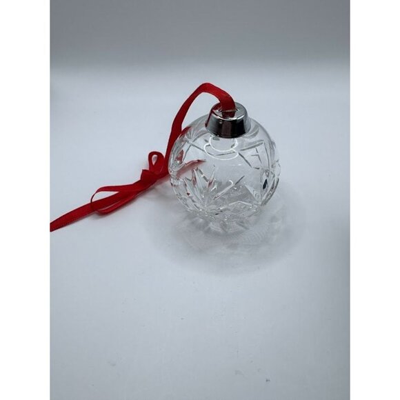 Hand-Cut Czech Crystal Christmas Ornament With Red Ribbon - Picture 7 of 11